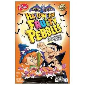 Halloween Fruity PEBBLES kids breakfast cereal, 10 oz Halloween Fruity PEBBLES kids breakfast cereal, 10 oz