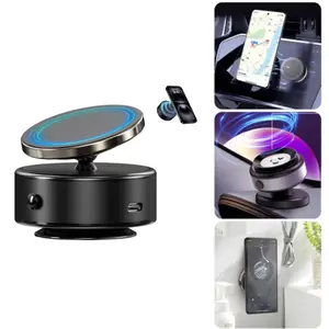 Dohelly Magnetic Phone Holder,Dual-Sided Electronic Vacuum and Magnetic Adsorption,Adjustable and 360° Multifunctional Cellphone Stand Accessory
