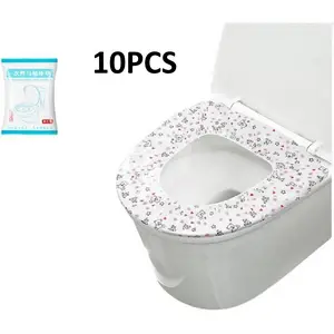 10PCS Disposable Toilet Seat Dirt isolation Hotel Waterproof Toilet paper Bidet Toilet Seat Paper Individual Pack portable And Convenient For Out Of the Hotel Public Restroom