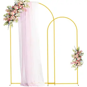2 Sets Of Metal Wedding Arch Backdrop Stands, 6FT+7.2FT Stable Base Frame For Wedding Ceremony, Graduation, Outdoor Indoor Birthday Party, Anniversary, Family Gathering, Christmas, Thanksgiving, Halloween, Easter Events Decoration