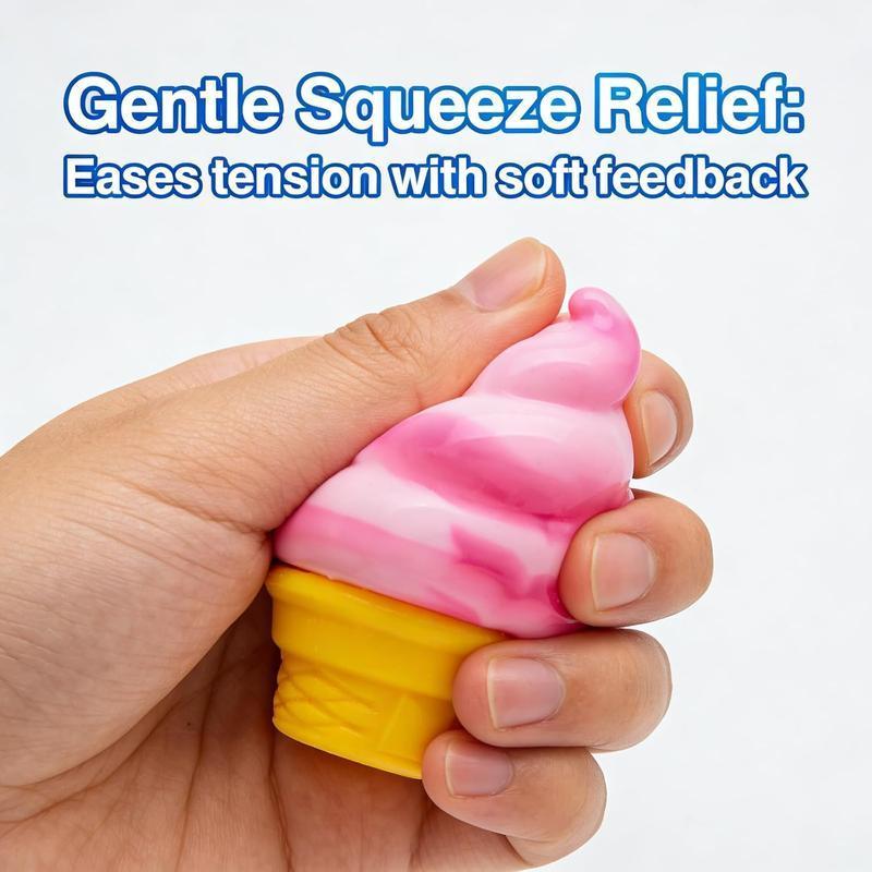 Needoh Ice Cream Squeeze Squishy, Ice Cream Squishy, 2026 New Ultra Soft Sensory Squeeze Toy Slow Rise, Easter Basket Stuffers Party Favors for Anxiety Relief