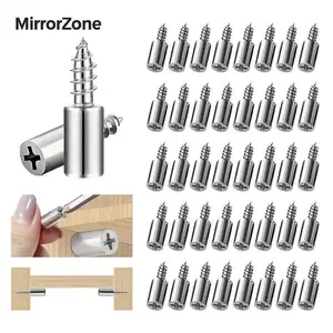 30-Piece Self-Tapping Screw Set, Shelf Support Pins with Anti-Slip Sleeves, Cabinet Divider Nails for Kitchen, Bookcase, Wardrobe