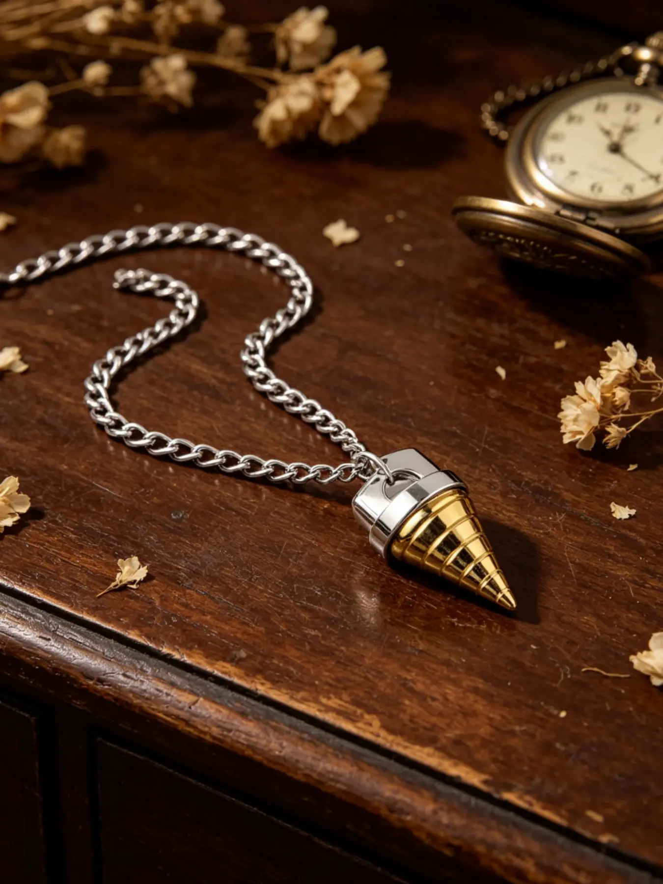 Gurren Lagann Core Drill Necklace Anime Tengen Toppa Gurren-Lagann Necklaces Simon Ganman Spiral Pendant Necklace For Women Men Hold Accessories Jewelry Decor or Keychain