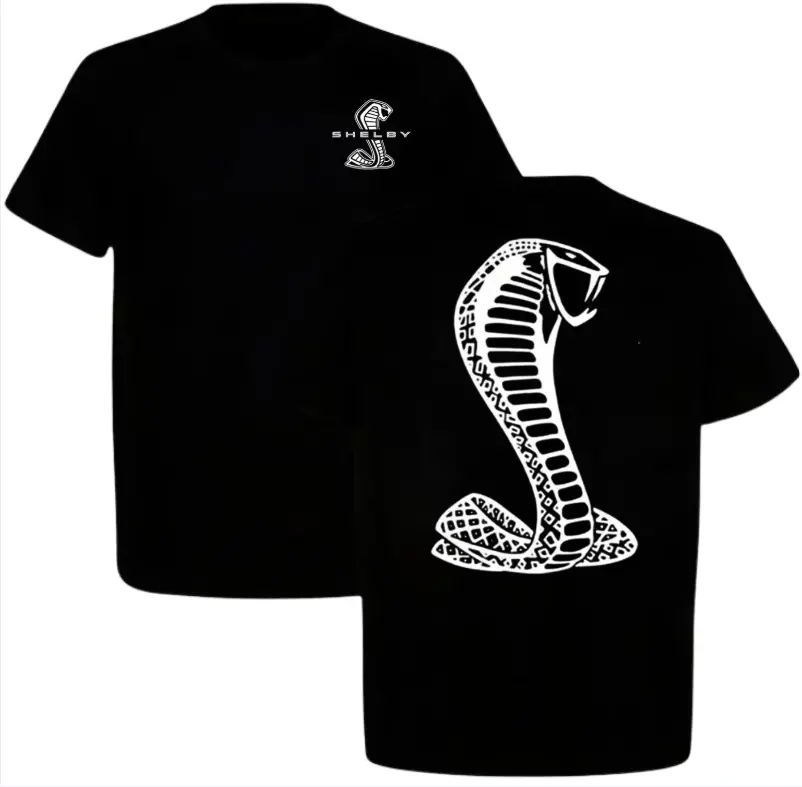 Ford Cobra Mustang Shelby T-Shirt, Retro Shelby Design, American Muscle Car Tshirt, Gift For Car Enthusiast, Full Size, Full Color