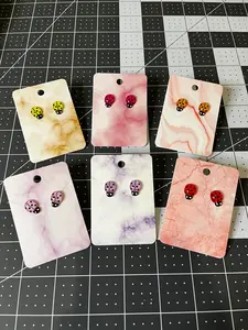 Colorful Ladybug Stud Earrings