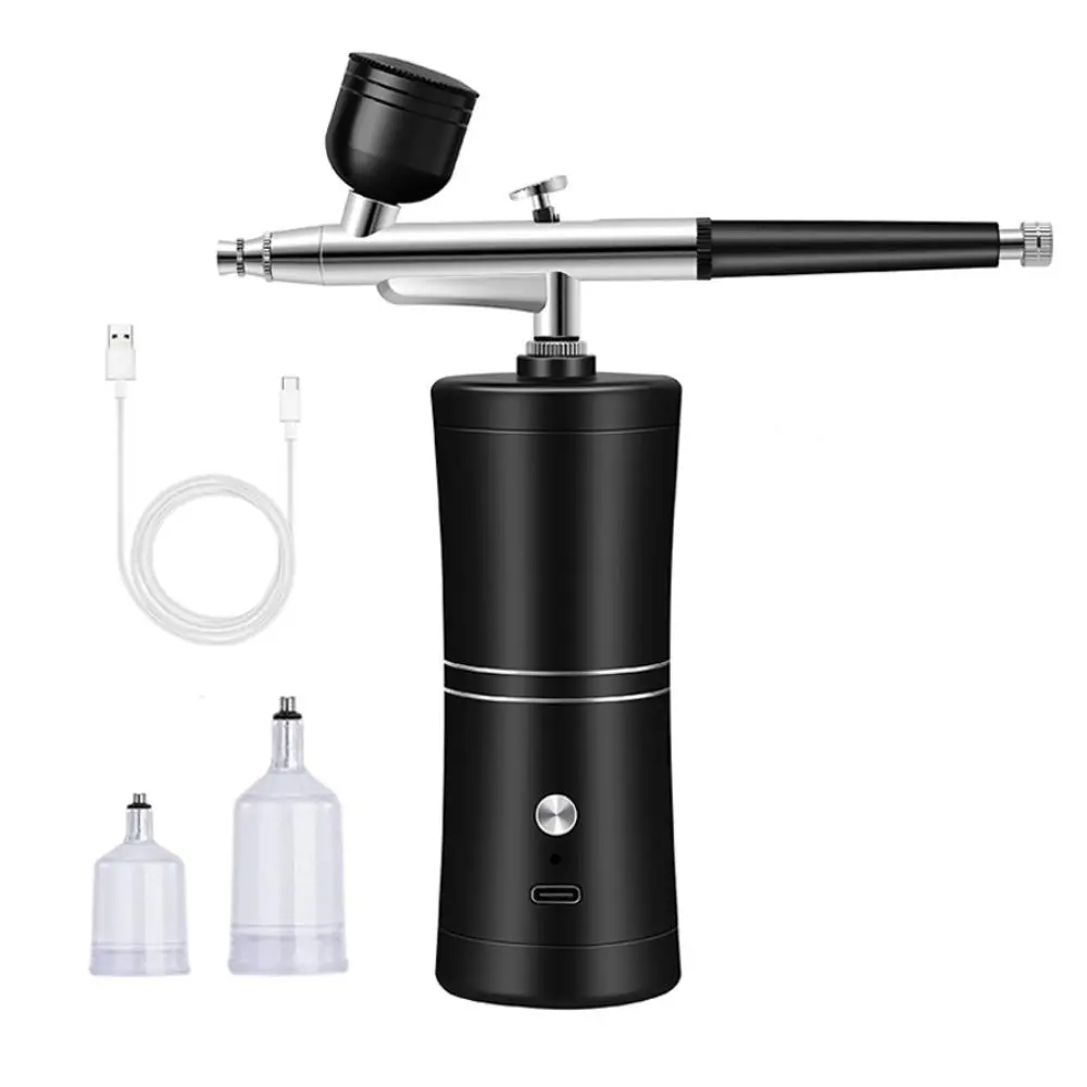 Portable Compact Rechargeable Wireless Airbrush with Compressor, Single Action Spray Gun for Face Beauty, Nail Art, Crafts, Professional Spray Tool for Home & Salon Use
