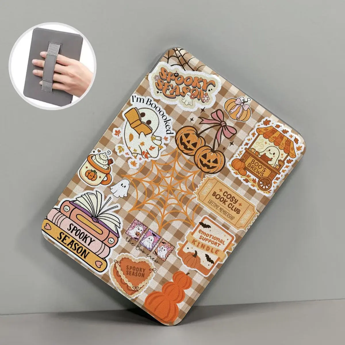 New Spooky Pumpkin Halloween Design Kindle Case for Paperwhite 12th Gen (7 in), 11th Gen (6.8 in), Kindle 2022/2024 (6 in) - Flip PU Leather Computer Reading Tablet Cover with Clear Soft TPU Back, Transparent Durable Lightweight Protective Casing