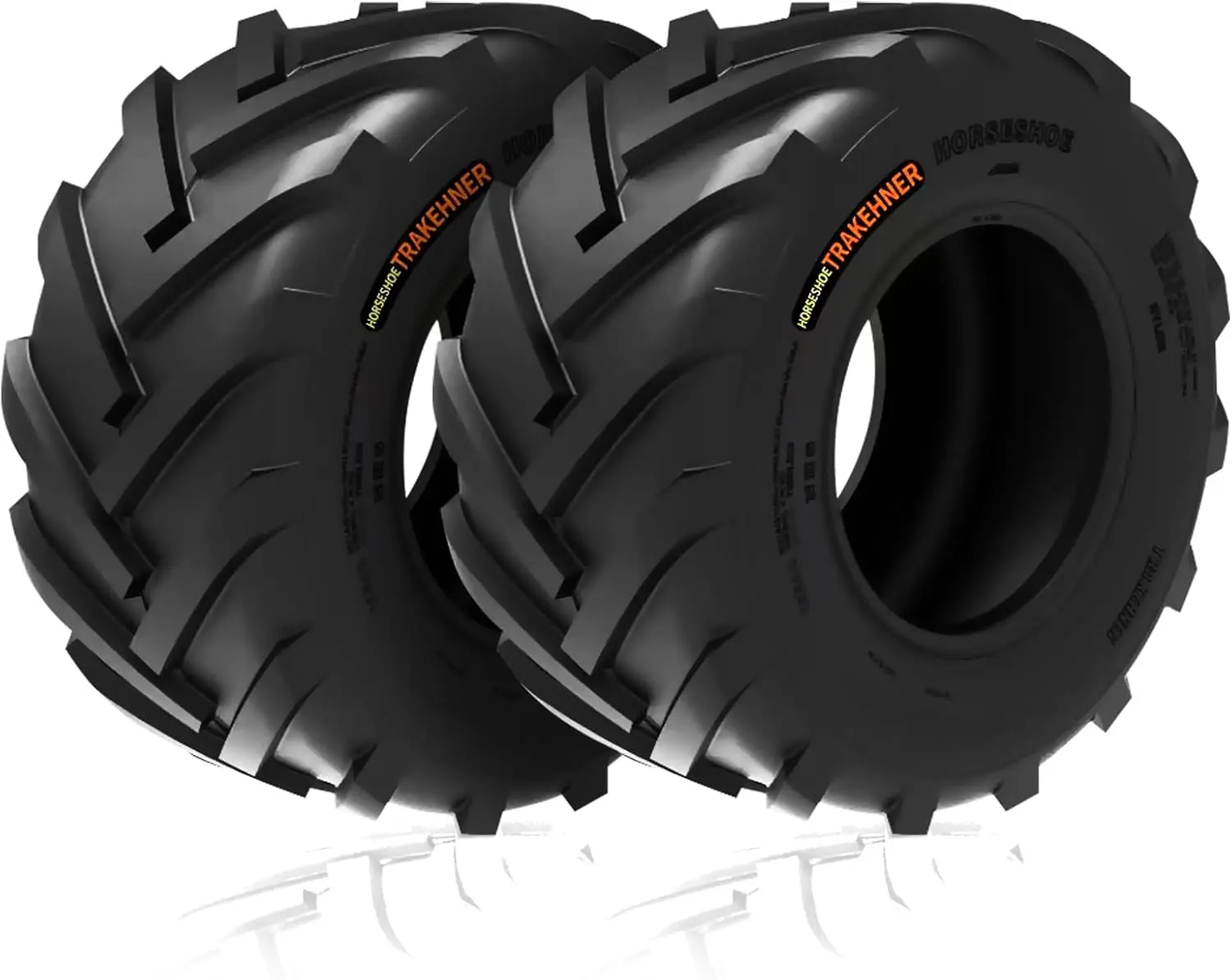 HORSESHOE TRAKEHNER 2 New 23x10.50-12 / 23x10.5-12 8PR SUPER LUG-KING ATV/LAWN/TREACHER/TILLER/TRACTOR TIRES LRD Heavy Duty Color-Sidewall (*2 Years Warranty)