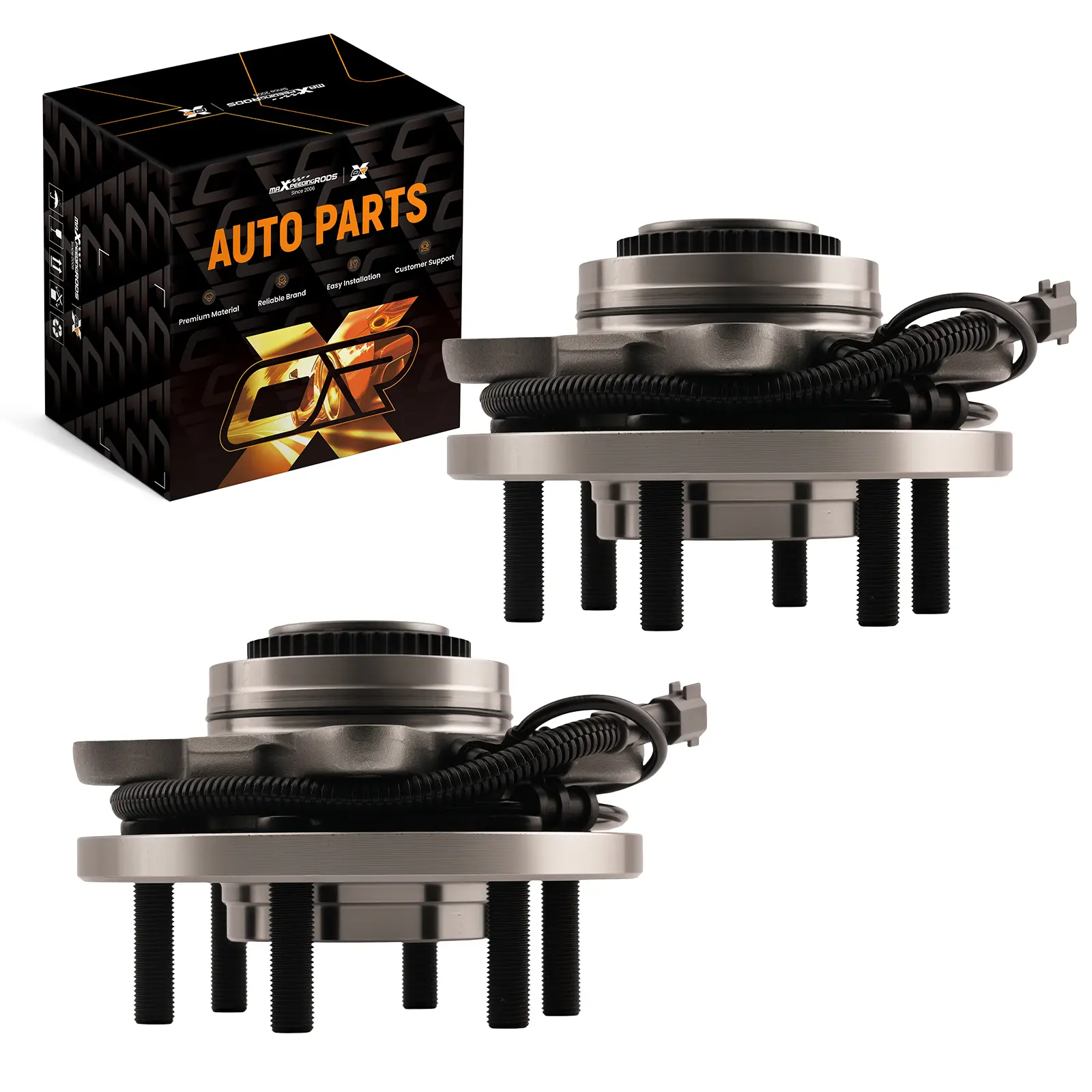 Front Wheel Hub Assembly compatible for Lincoln Navigator 4WD 18-21 WH515181 Steel