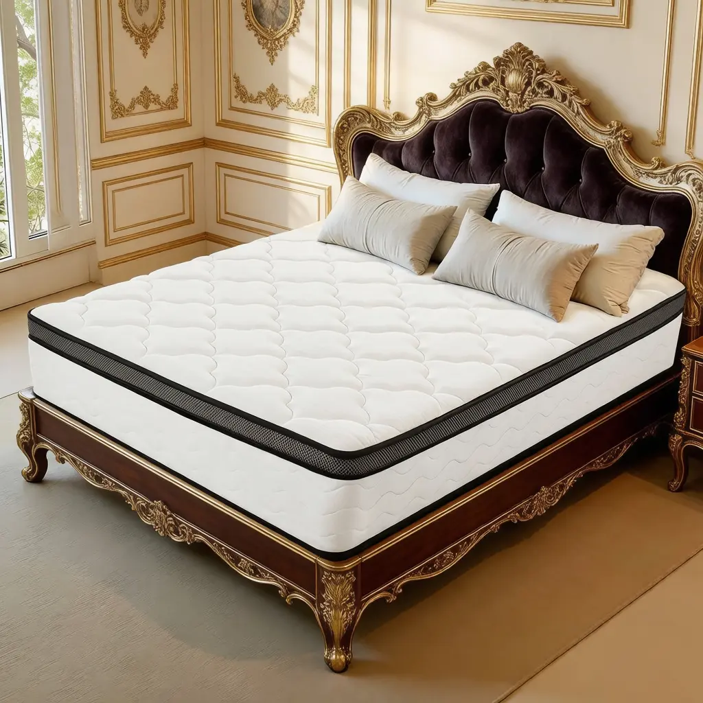 10 Inch Mattress Queen Size 12 Inch Hybrid Mattress in a Box, Individually Wrapped Pocket Coils Innerspring Mattress, Medium Firm, Pressure Relief & Breathable Comfort, CertiPUR-US, OEKO-TEX