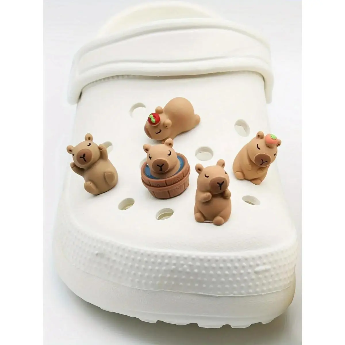 Cute Capybara Shoe Charms - Decorative Cartoon Animal Accessories for Clogs and Sandals, Cute Shoe Charms, Clog Sandals Decor, Decorative Charm