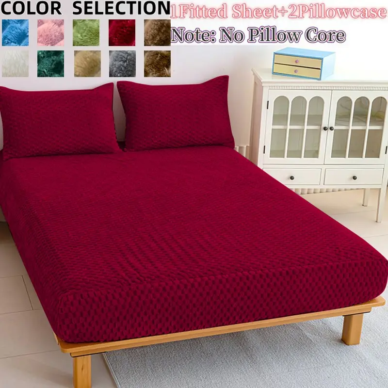 King Queen Size Bedding Set, Soft Comfy Bedding, Soft Warm Fabric, Deep Pocket Fits Multiple Mattresses (11.8-13.8 Inches), Includes Sheet & Pillowcases, Soft Breathable Sheet, Bed Sheets Set, Comfy Bedding Sets