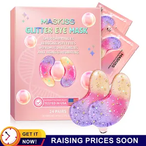MASKISS Collagen Eye Mask,Moisturizing Eye Mask,Under Eye Patches for Puffy Eyes and Dark Circles Skin Care Gentle Radiance Hyaluronic Acid Serum