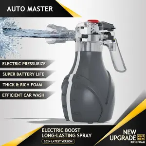 Electric Foam Sprayer Car Wash Water Gun WithCannon & Snow Foam Lances High Pressure CarWash Bottle Cleaner