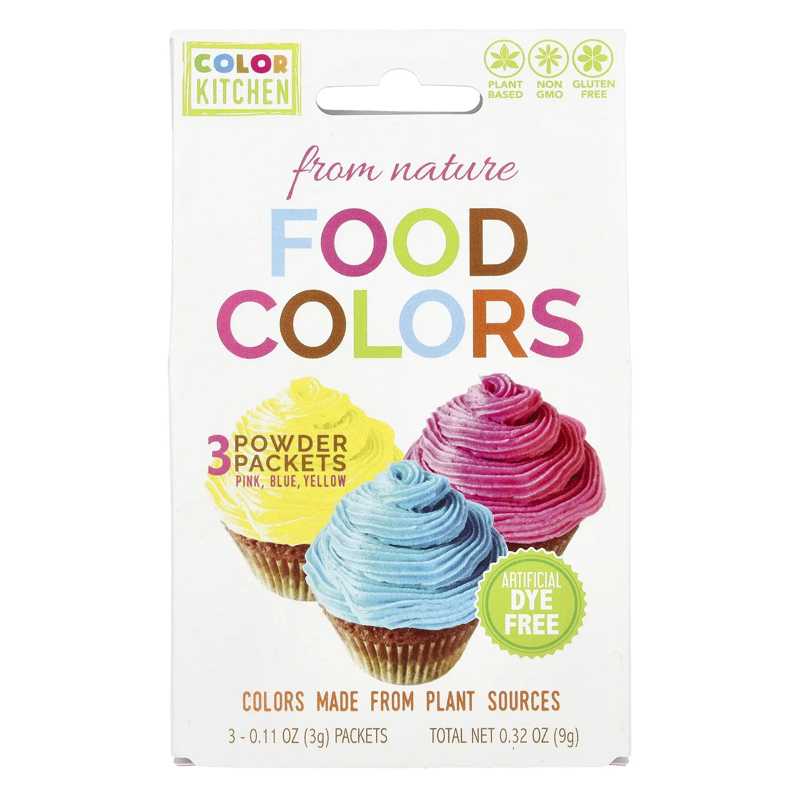 ColorKitchen Food Colors From Nature, Multi-Color, 3 Powder Packets, 0.11 oz (3 g) Each