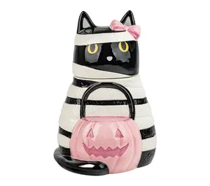 10 Strawberry Street Mummy Cat Cookie Jar