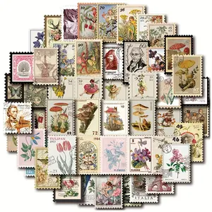PRSTINCOL Vintage Botanical Sticker Paper Pack - 100 Tulip & Plant Flower Decals, Scrapbook Sticker Album Supplies for Journal DIY Crafts, Spring Mother's Day Gifts
