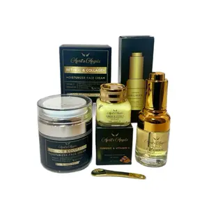 April's Angels Collagen Retinol Face Serum, Moisturizer & Turmeric Eye Cream Trio for Deep Hydration (3pcs) -  Hydrating Skin Repair.  Moisturizing Skincare