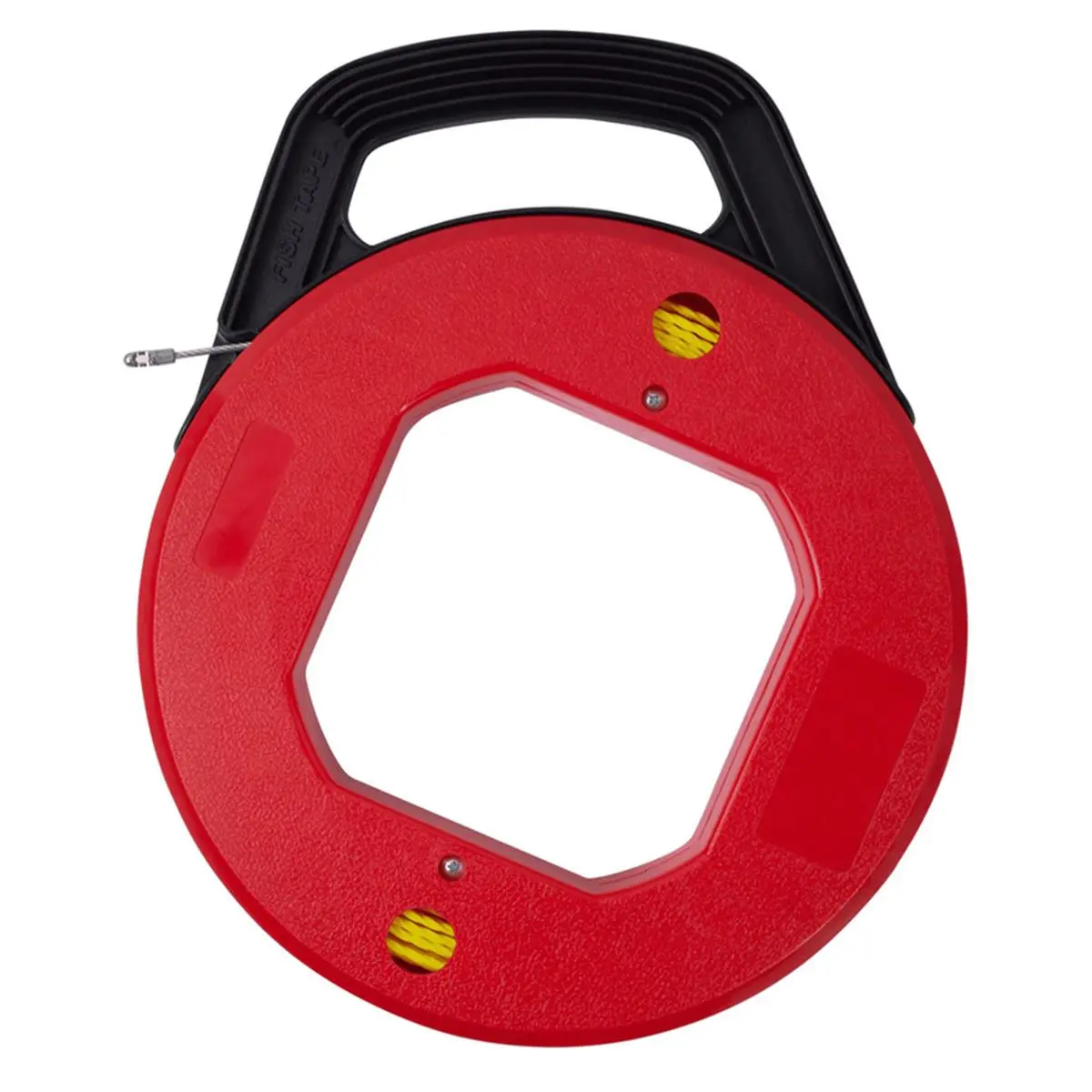 212 MAIN Retractable Filament Fish Tape Measuring Tool with Ergonomic Handle, 0.13 in. x 100 ft.