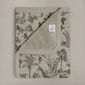 Vintage Safari Nursery - Cuddle Plush Infant Blanket