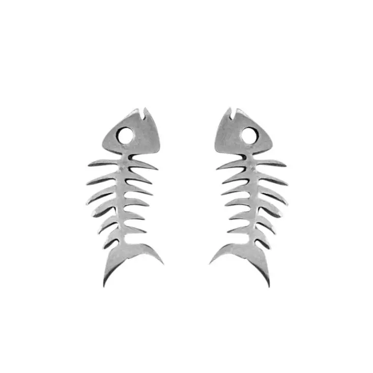 Fishbone Stud Earrings