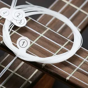 Nylon Ukulele Strings Set with Nano Anti-Mold Coating, Rust-Resistant & Quick Tuning, Anti-Breakage Strings for Dorm, Camping, Durable Performance