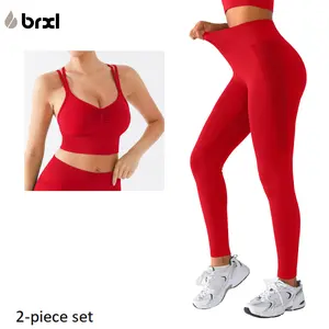 BRXL  BrxlGrit 【Discount for live】2-Piece set High-Waisted Yoga Pants for Women -Seamless Tummy Control& HIP Lifting  Workout Leggings#Parati #GymWorkout #outdoorfun #warmupforholiday-brxl-1