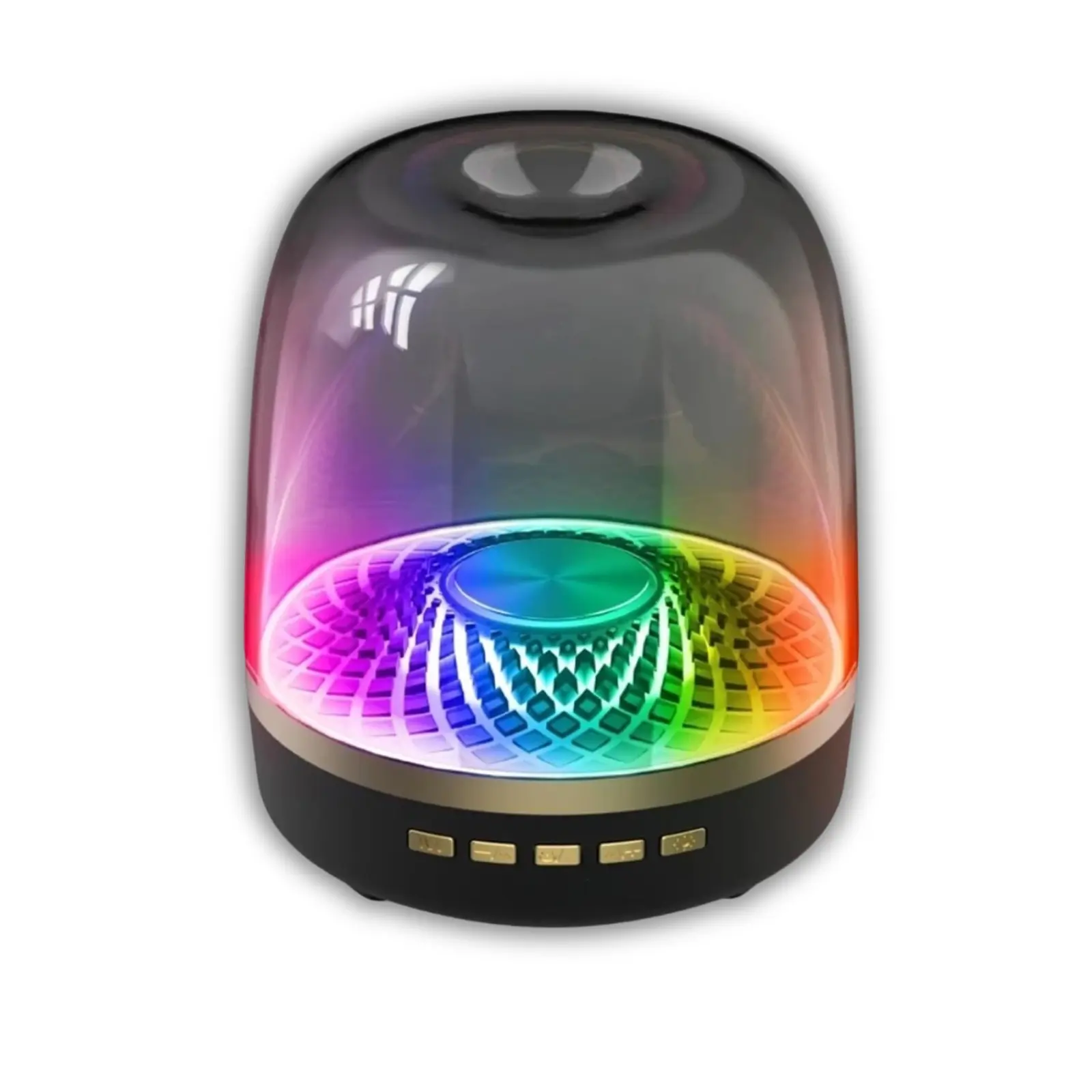 Wireless Bluetooth Speaker, RGB Light Show, Portable Soundbar, 360° Surround Sound, HiFi Stereo Subwoofer Speaker with Breathing Light, TF Card Support, Crystal Shape