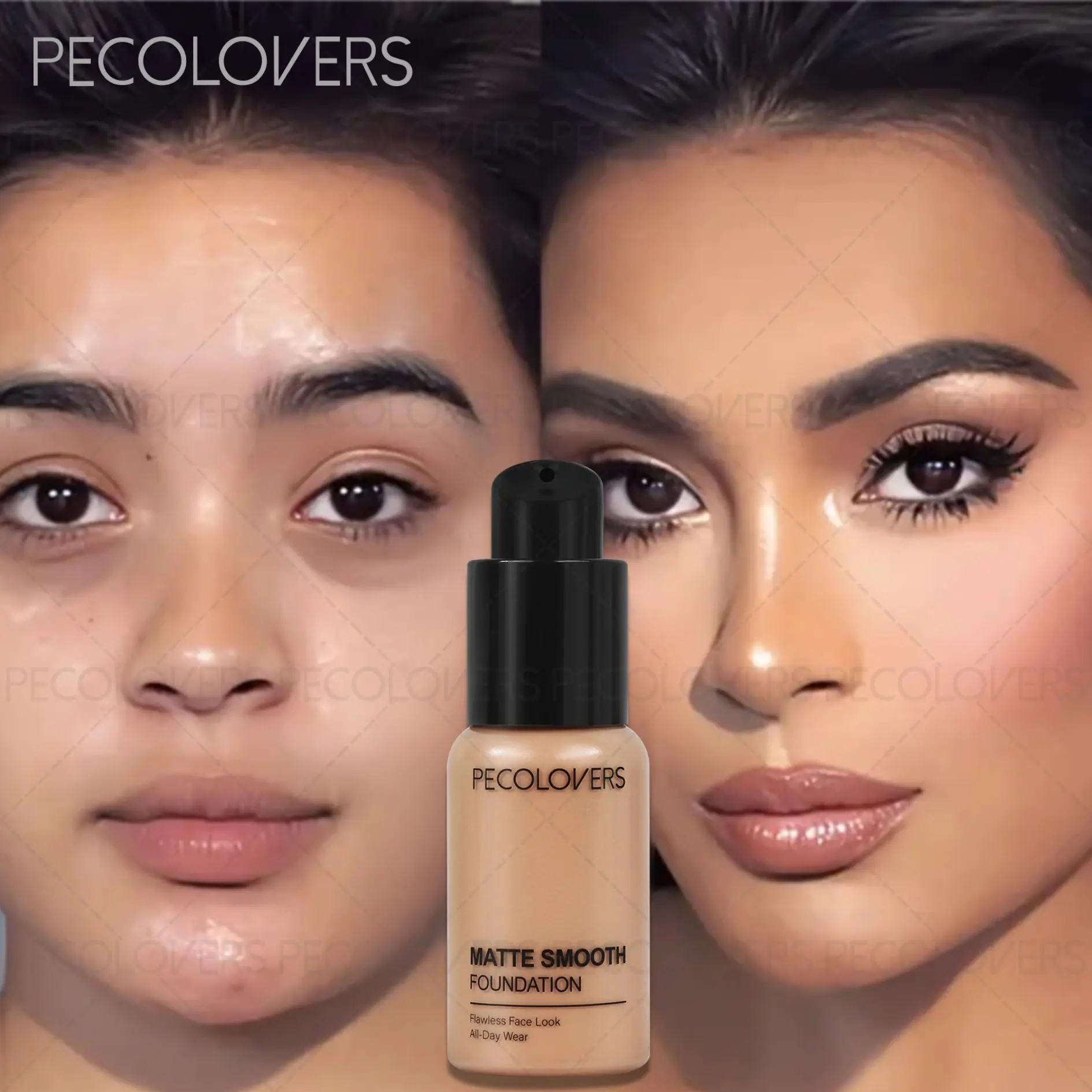 1PC Long-Lasting Liquid Foundation, Lightweight Non-Greasy Concealer,Matte Finish, Natural Finish, Flawless Skin Finish Foundation, Makeup, Second Skin Matte, Cosmetics Products