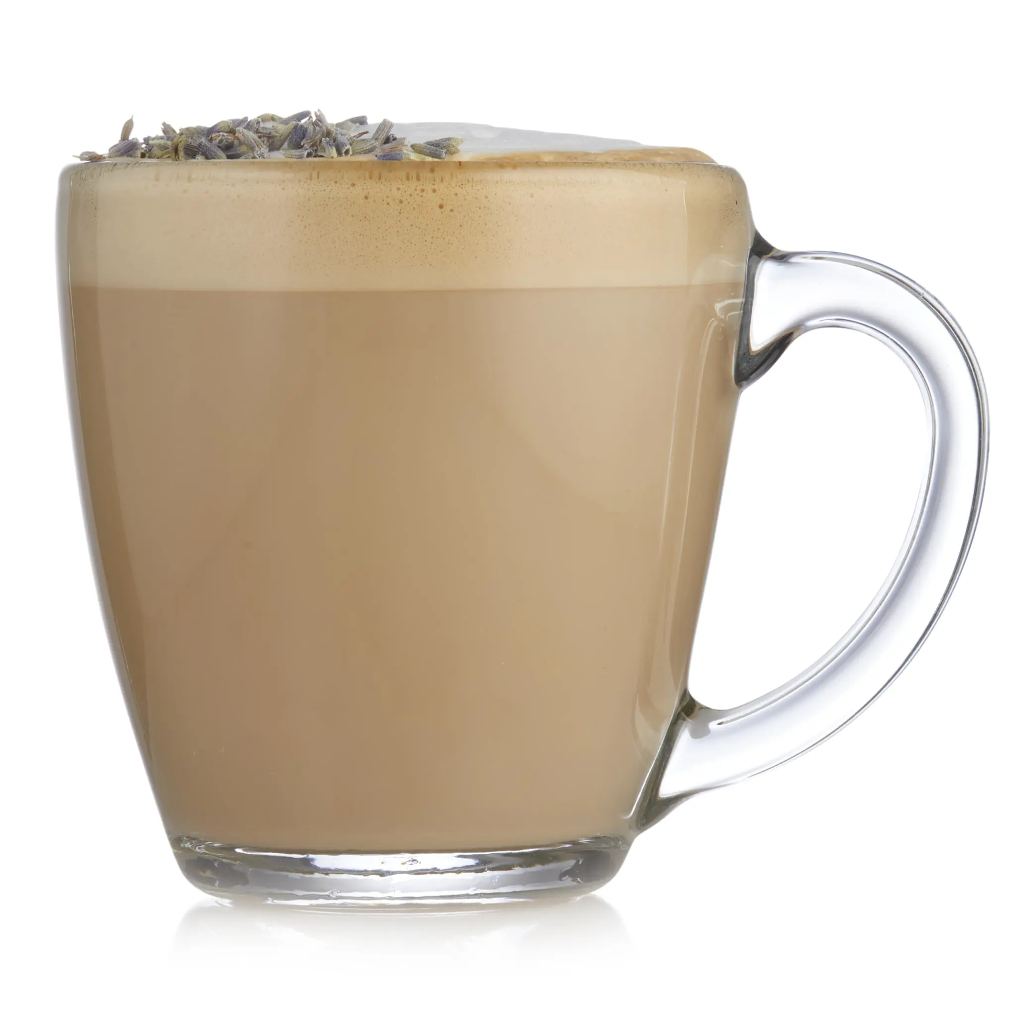 Libbey Tapered Glass Mug Set of 8, 15.5 Oz Thick, Clear Glass Coffee Cups w/ C-Shaped Handle, Dishwasher Safe Coffee Mugs Set for Tea, Cider and More