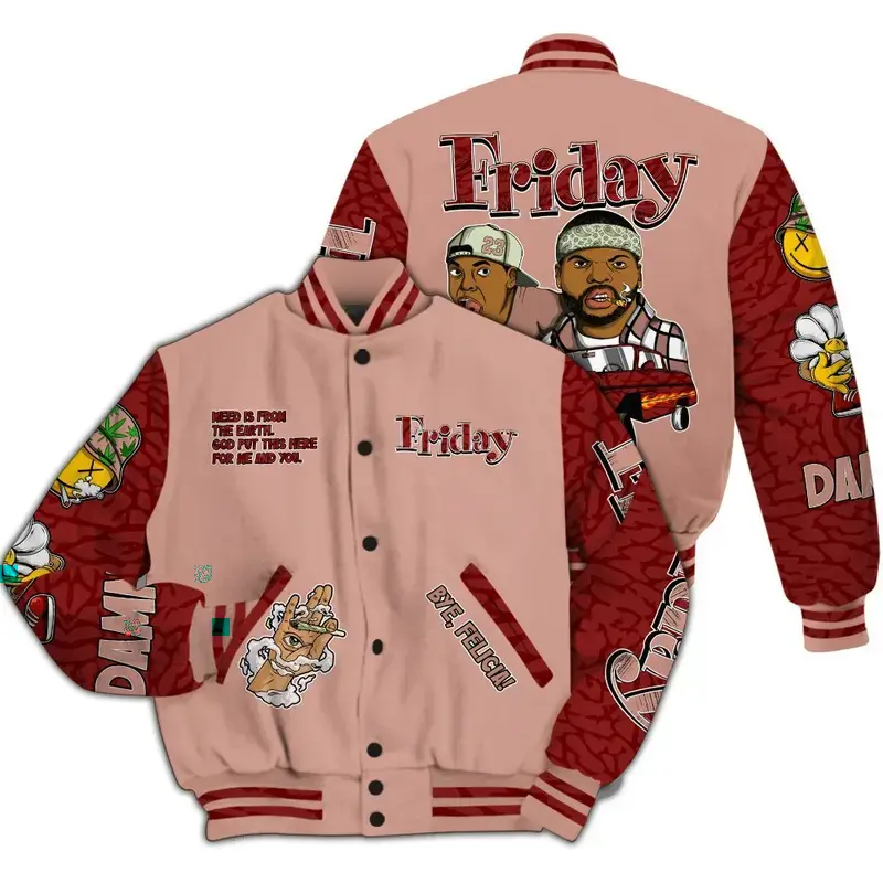 Valentines Day 3s - Friday Sneaker Stress Style All Over Print, Baseball Varsity Jacket, Sporty Streetwear Look, Everyday Casual Jacket