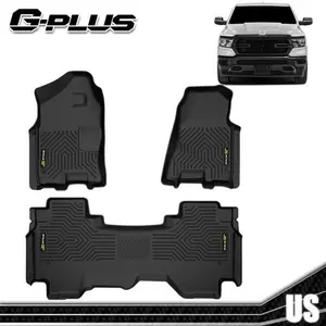 Fit For 2019-2024 Dodge Ram 1500 Crew Cab New Body Front+Rear TPE Floor Mats