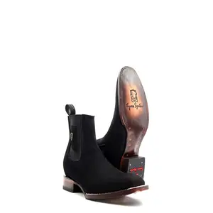 2702601 - Men's Vaquero Signature Chelsea Diamond Ankle Toe Boots (Nobuck Black)