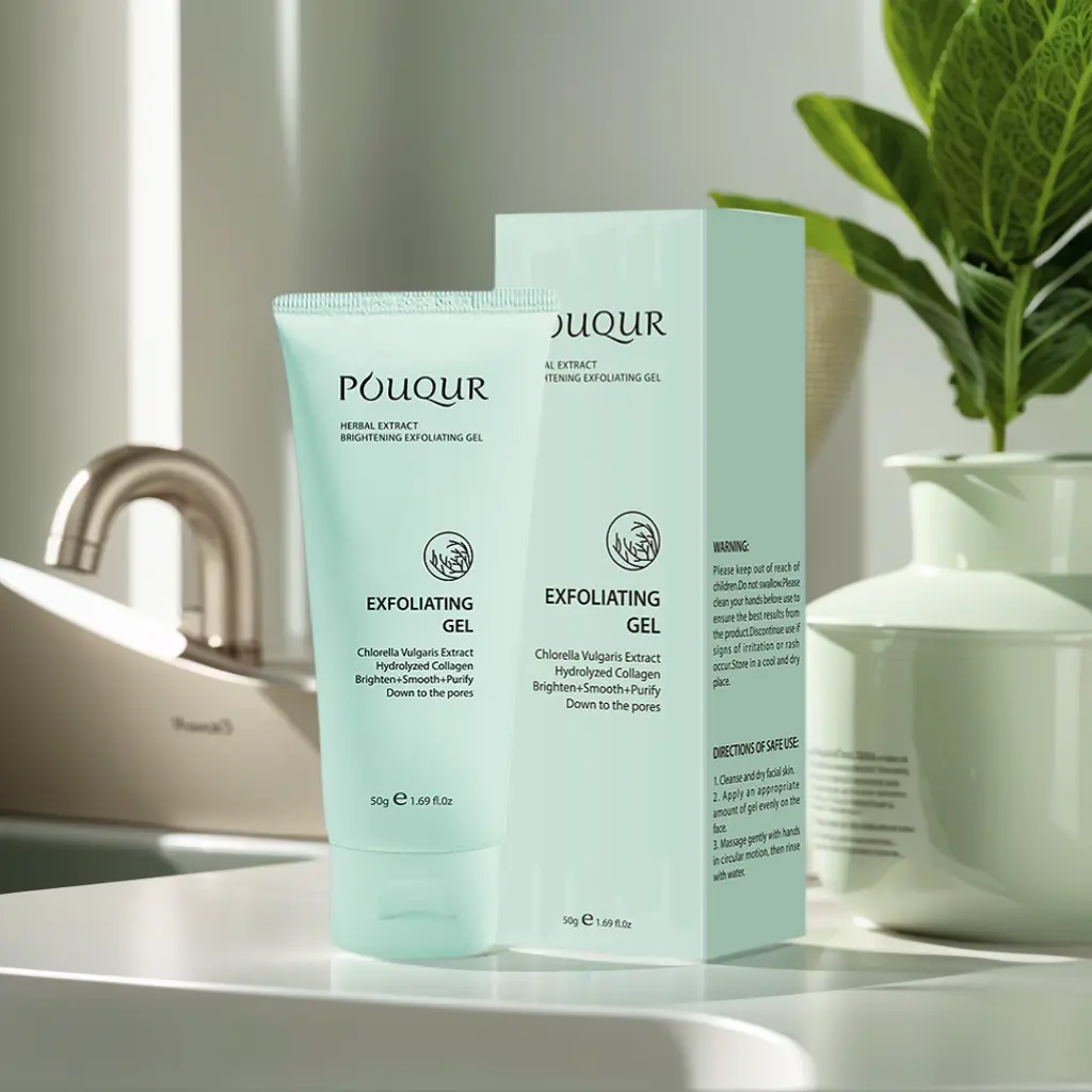 Herbal Exfoliating Facial Cleanser - Deep Pore Cleansing Foam with Hyaluronic Acid & Glycerin, Blackhead Remover, Double-Cleanse Face Wash for All Skin Types