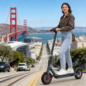ESmart App-Controlled Foldable Electric Scooter | 350W High Efficiency Motor, 19MPH Smooth Ride, 16-Mile Extended Range, 8.5" Durable Puncture-Proof Tires