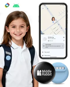 GPS Tracker Tag for Kids & Elderly for Android, Hidden Tracking Device with Pin Silicone Case, Works with Google Find Hub, No Monthly Fee, Child Locator for Backpack, Clothing, School Bag & Jacket