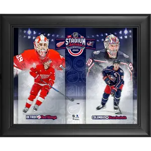 Columbus Blue Jackets vs. Detroit Red Wings Framed 13" x 16" 2025 NHL Stadium Series Matchup Collage - NHL Memorabilia