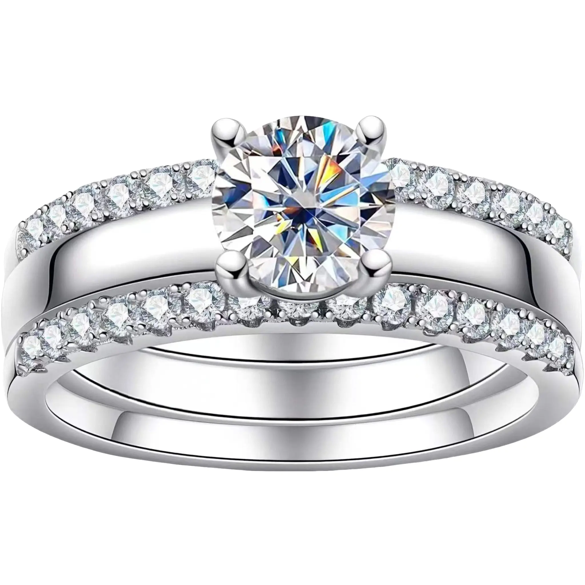 Diamond stackable rings, 1ct  Cut E VS1 Lab Grown Diamond Promise Ring for Women, With IGI Certificate
