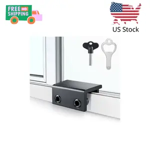 Window Locks,4 Pack Sliding Window Locks with Key for Vertical & Horizontal Sliding Windows Doors