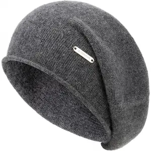 Knit Slouchy Beanie Hats for Women Cashmere Ski Cap Knitted Wool Soft Warm Winter Hat
