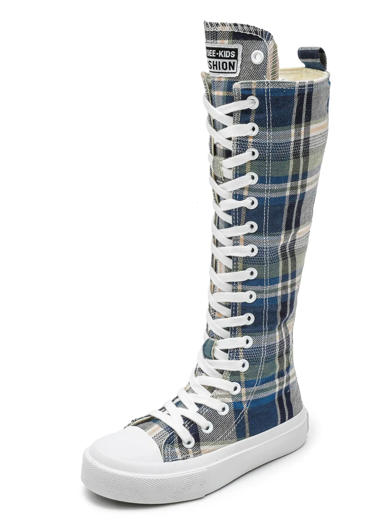 OPOEE Kids High Top Shoes, Unisex Canvas Sneakers, Fashion Street Dance, Campus Shoes, Outdoor Casual Sports Shoes, Girl Knee-High Boots, Style