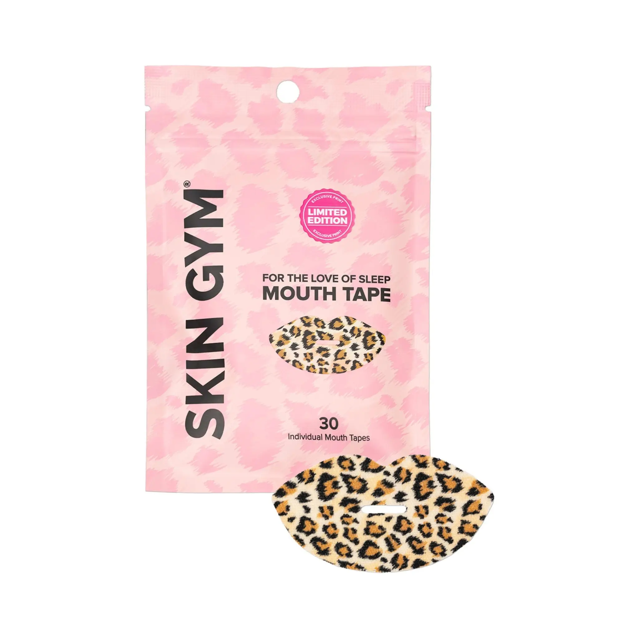 Skin Gym Mouth Tape - Leopard (30 Pack) Sleep Comfort Support | Leopard Design & Gentle Adhesive