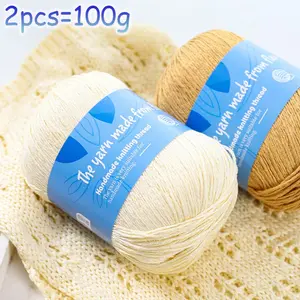 Summer Linen Hand-Knitted Medium Thick Yarn, Ideal for DIY Crochet Sun Hats, Lace Tops, Shawls, Perfect for Crafting Projects, Diy Knitting Supplies
