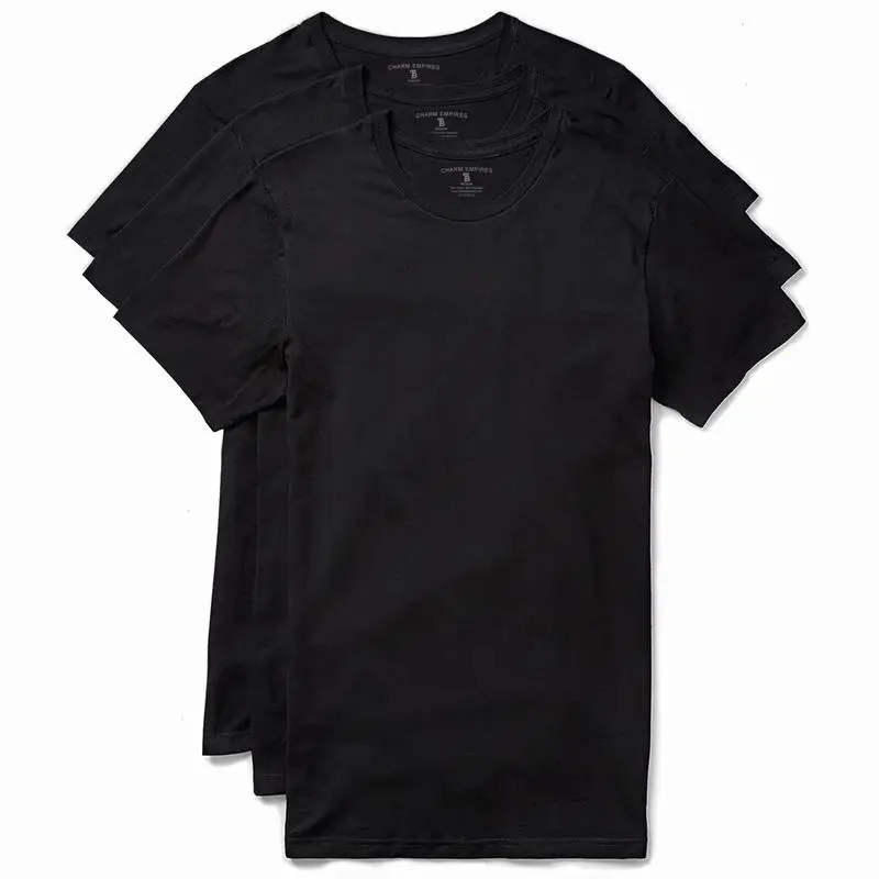 3 Pack Basic Black Crew Neck Tees | Essential Everyday Wardrobe Staple