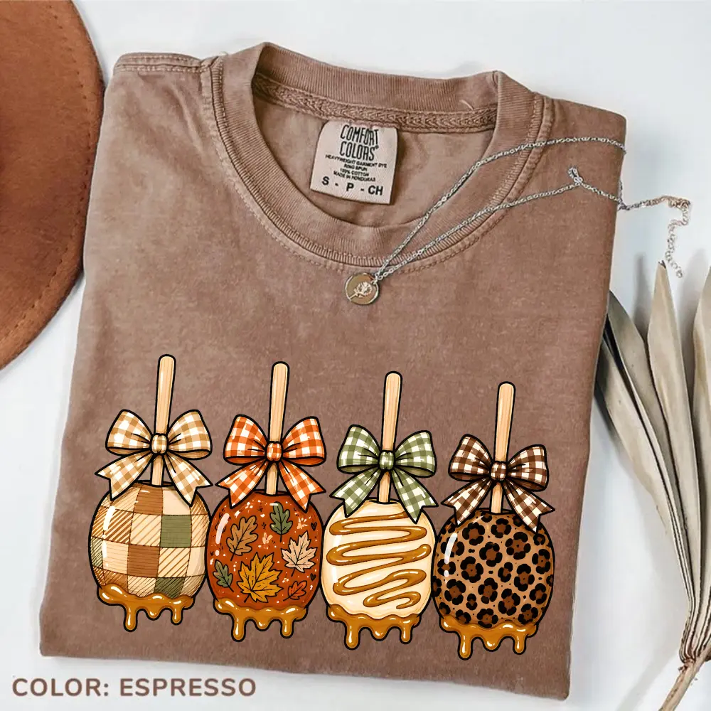 Comfort Colors Caramel Apple Pops T-shirt, Fall Treat Shirt, Autumn Boutique Sublimation Trending Fall Season 2026 Shirt