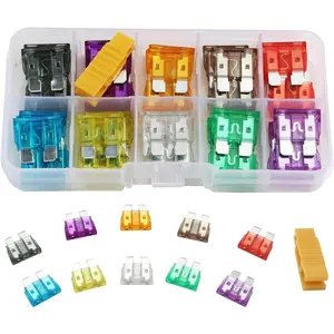 51PCS Mini Car Fuse Assortment Kit, Vehicle Blade Fuse with Puller, 2A 3A 5A 7.5A 10A 15A 20A 25A 30A 35A Auto Circuit Fuses Replacement Accessories for SUV RV Truck