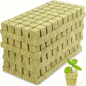 200 Rockwool Starter Cubes for Branching, Seed Germination, Plant Root Growth, Breathable Moisture Retention, Garden, No Fertilizer Included