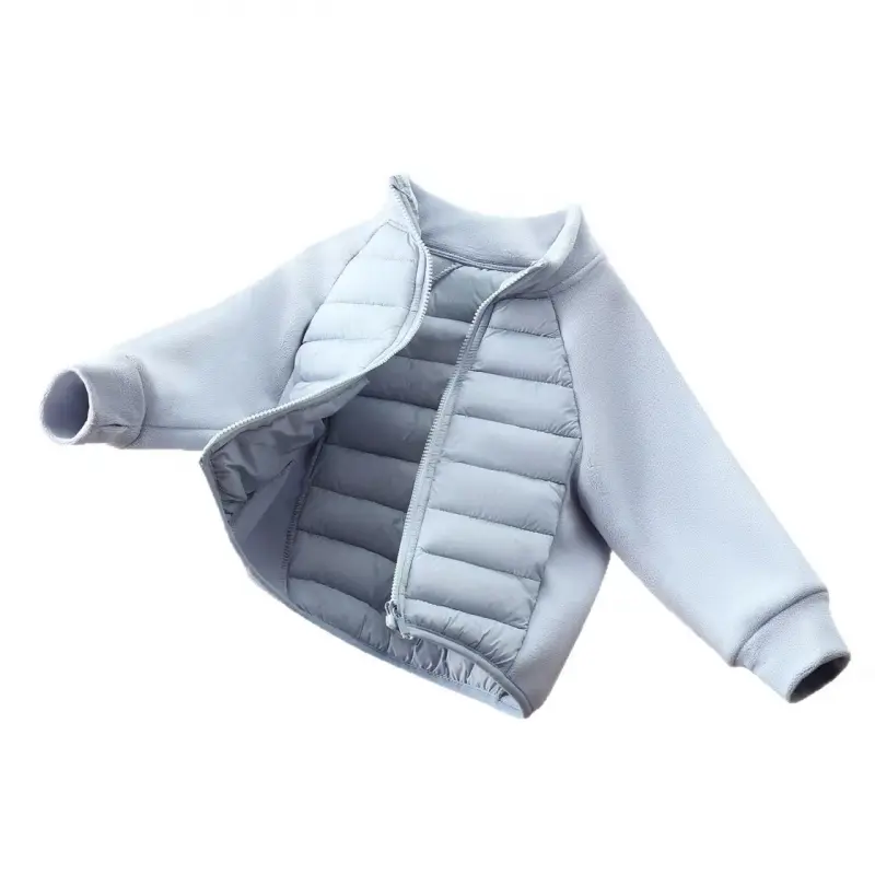 Kids' Insulated Puffer Jacket with Asymmetrical Neck, Plain Polyester Lightweight Outerwear for Autumn and Winter, Long Sleeve, 11-12Y, Outdoor, Adorable Style Girls' Casual Coats, Casual Jacket