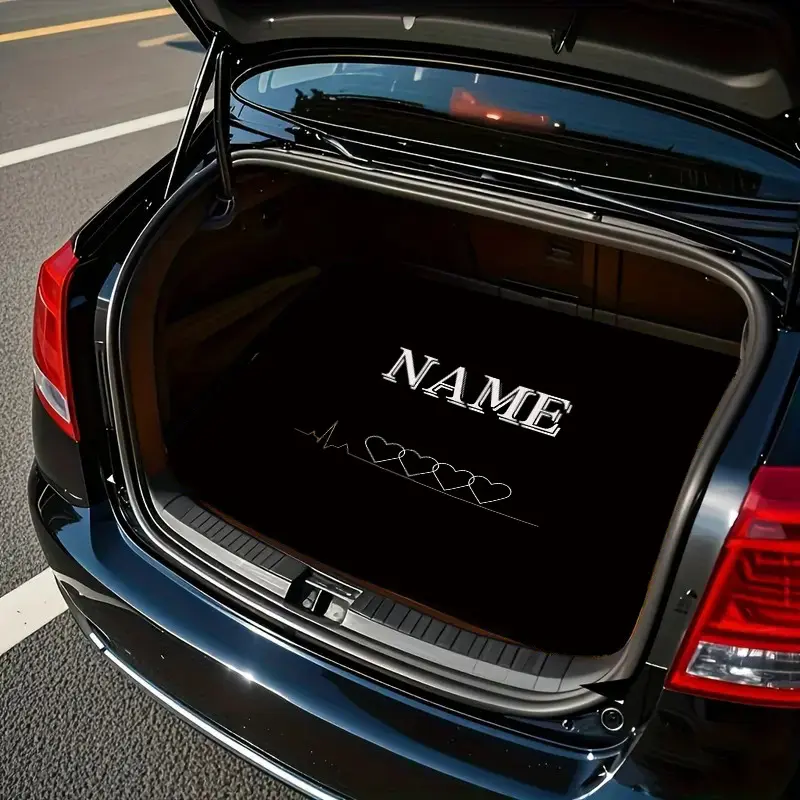 Single-piece. Customizable trunk mat with your name information, creating a unique atmosphere. Suitable for all car models. This stylish trunk mat serves as both a cargo mat and enhances the car's interior, making it an ideal gift for any occasion. Soft t