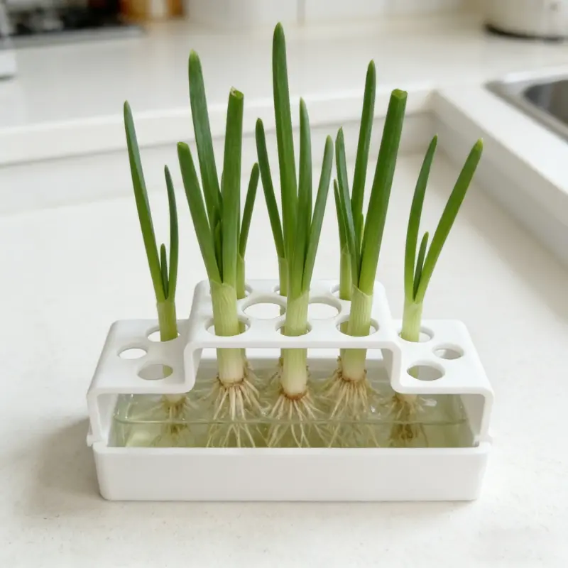 1pc Hydroponic Regeneration System, Reusable Plastic/Outdoor Plant Planter with Tray, Durable growing tray, Planting Trays Suitable for Onions, Herbs, Window Sill Planting Rack Suitable for Home Cooks, Balconies, Urban Gardening, Planting Containers